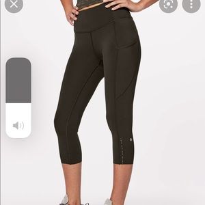 Lululemon Fast and free Crop leggings 19 inch